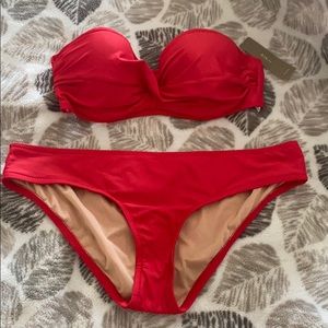 Red J Crew bikini